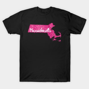 Sparkling Pink Massachusetts T-Shirt